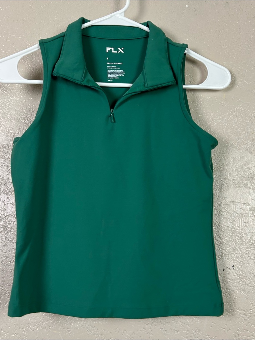 Choice 5 for $30 FLX Women's Sleeveless Quarter-Zip Tank in Deep Green